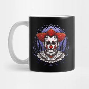 Scary evil clown skull Mug